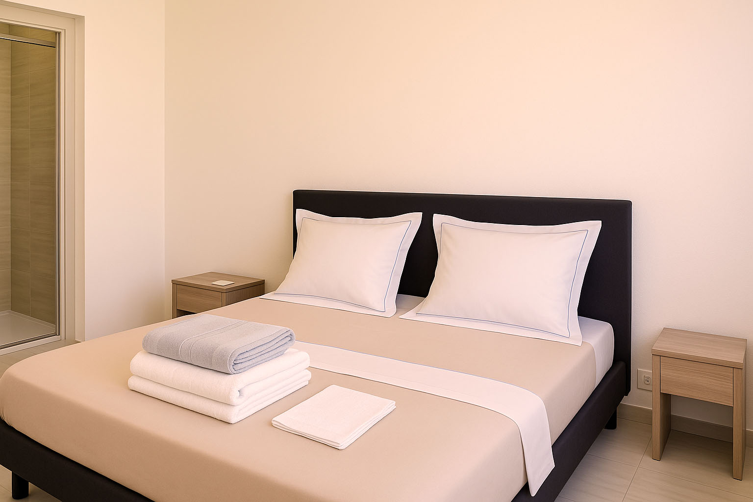 Camera piano superiore con vista collina